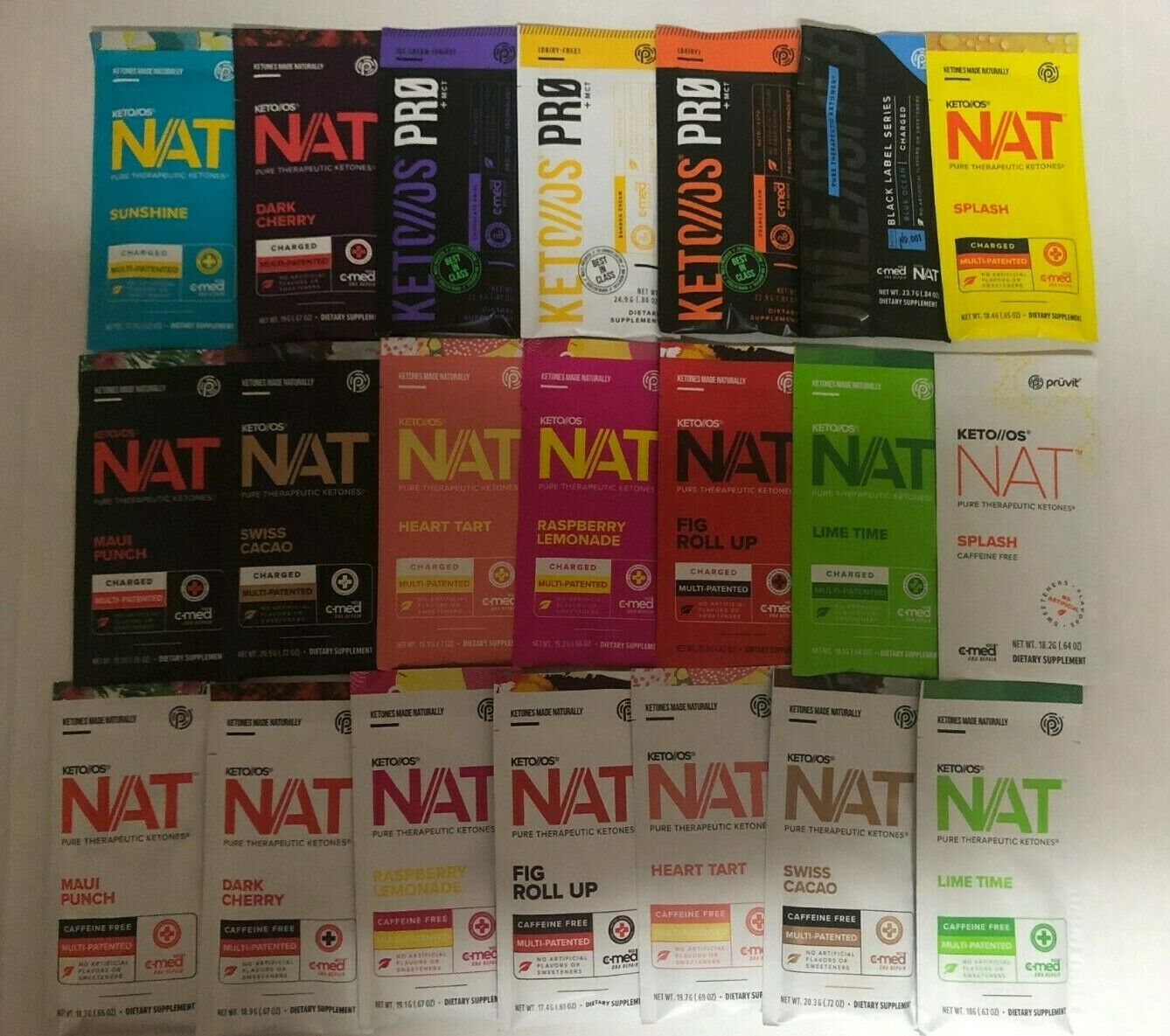 Pruvit Keto Os Max Nat Ketones Packet 5,10, 20 Days Various Flavorsormixed Packs
