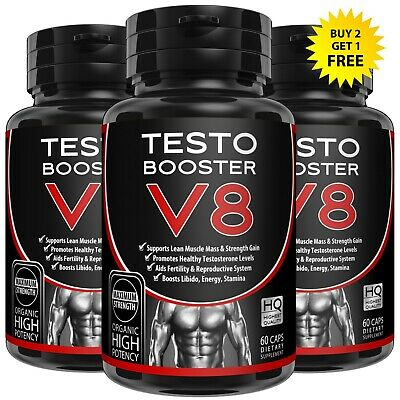 V8 Testo Strongest Male Enhancement Testosterone Booster Muscle Tribulus Pills