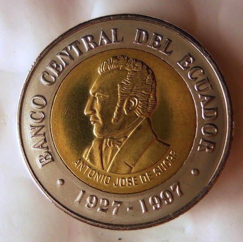 1997 Ecuador 100 Sucres - Au/unc - Bi-metal From Ecuadorian Mint Roll - Bin #fff