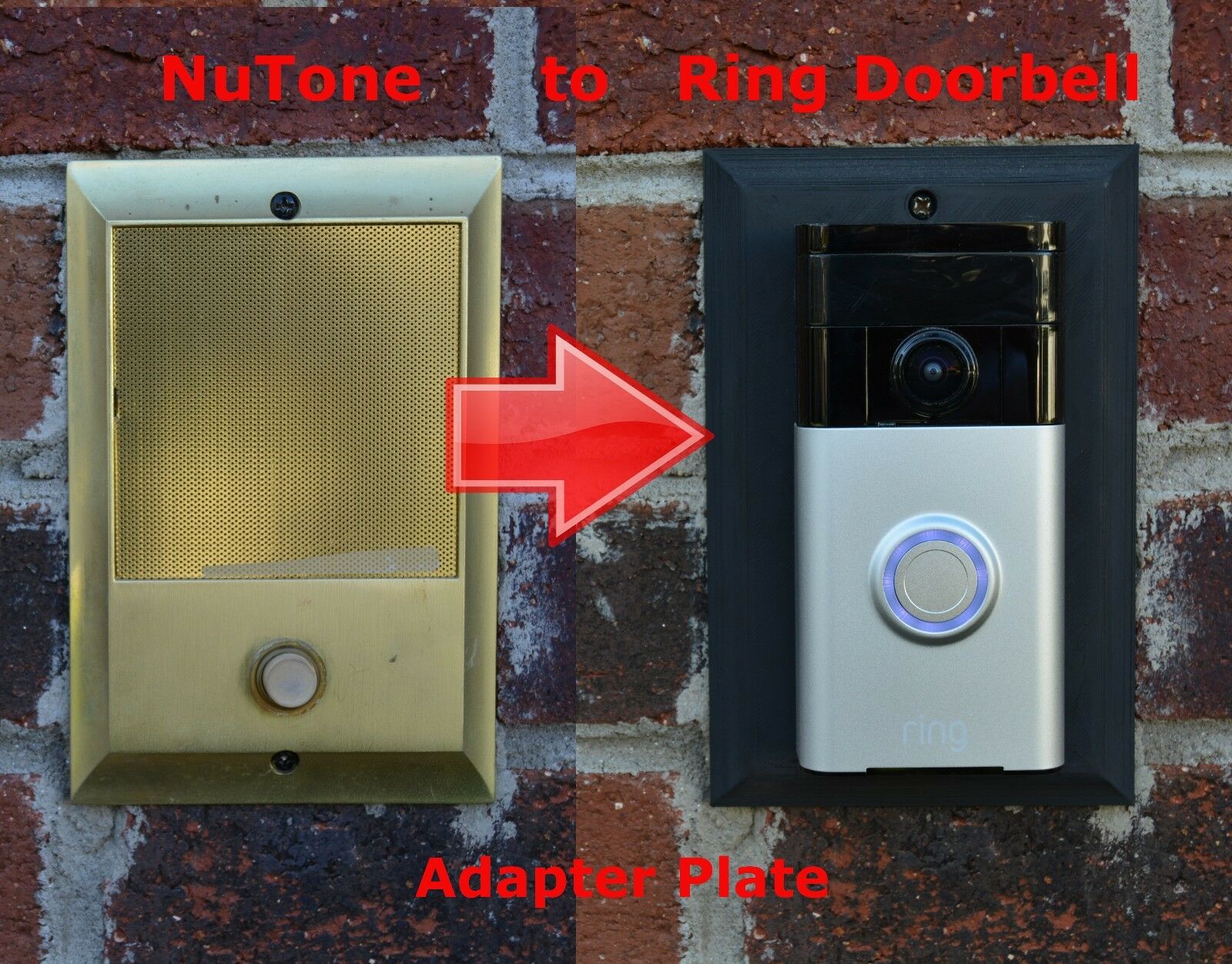 Ring Doorbell Adapter Plate Nutone And M&s Intercom Systems Stainless Steel